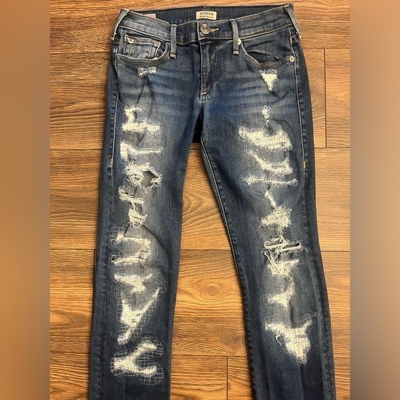True Religion Women Victoria Skinny Cigarette Low Rise Jeans Size 25‎ Distressed - Picture 7 of 11